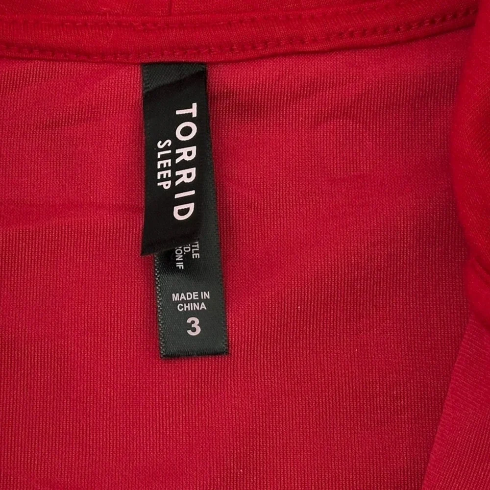 Torrid Sleep‎ Hoodie Womens 3X Red Velour Zip Up Sweatshirt Loungewear Plus